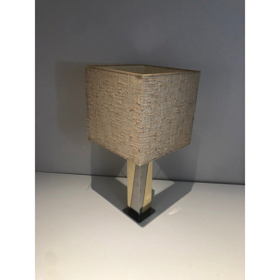 Image 1 of Vintage lamp in chroom en goudmetaal, 1970