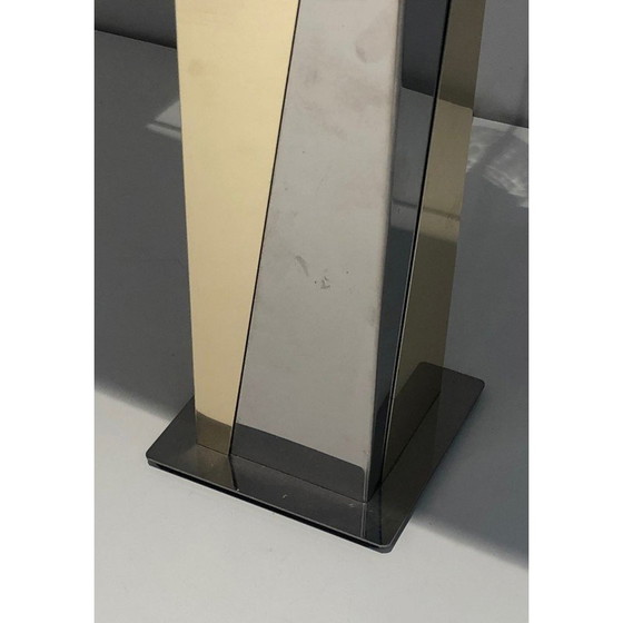 Image 1 of Vintage lamp in chroom en goudmetaal, 1970