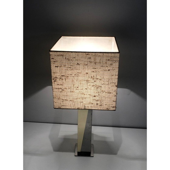 Image 1 of Vintage lamp in chroom en goudmetaal, 1970