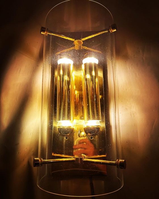 Image 1 of Vintage Glashütte Limburg muurlamp