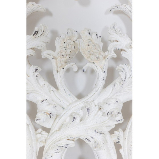 Image 1 of Vintage hoofdbord in gesneden en gelakt hout, Frankrijk 1900