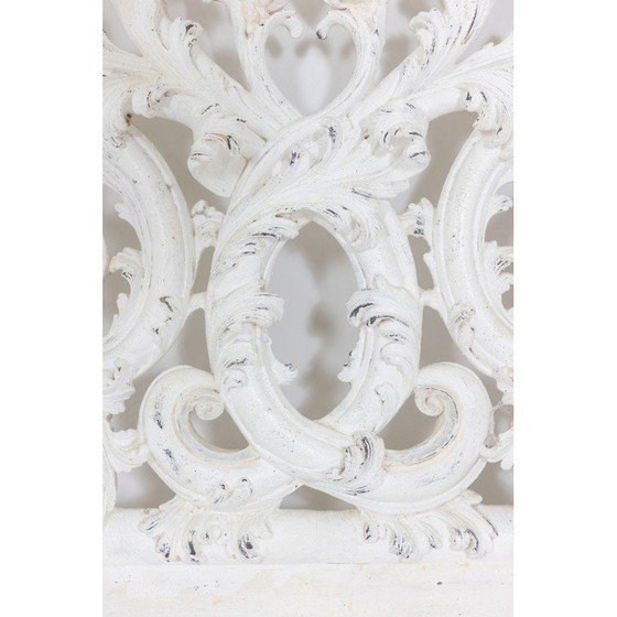 Image 1 of Vintage hoofdbord in gesneden en gelakt hout, Frankrijk 1900