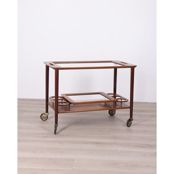 Image 1 of Vintage houten trolley van Cesare Lacca, jaren 1950