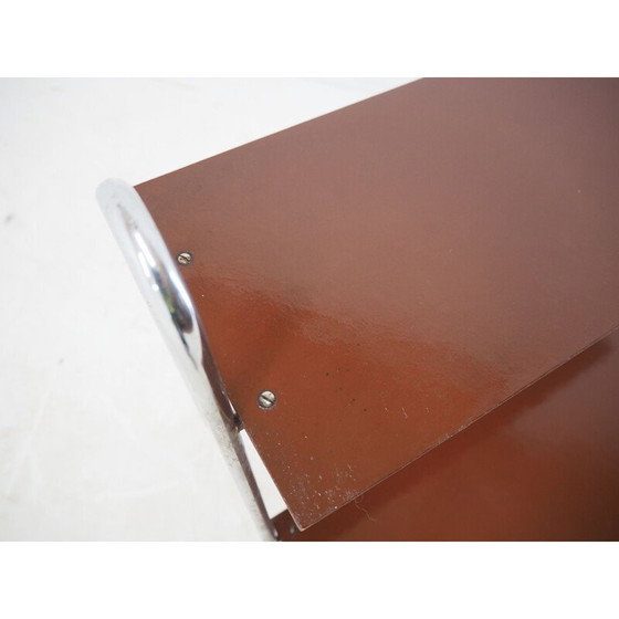 Image 1 of Vintage bloemenhouder van chroom en bakeliet, 1950