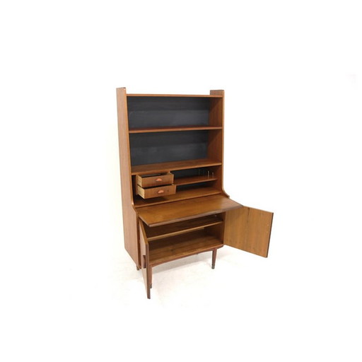 Vintage secretaire in teak en beuken, Zweden 1960