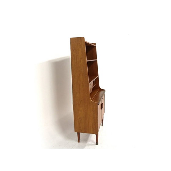 Image 1 of Vintage secretaire in teak en beuken, Zweden 1960