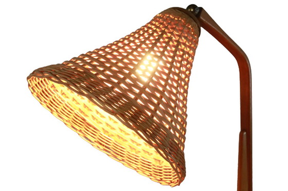 Image 1 of Vintage Tafellamp rattan