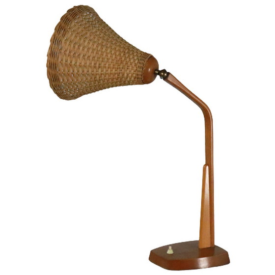 Image 1 of Vintage Tafellamp rattan