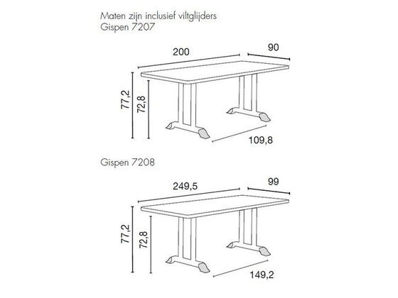 Image 1 of Gispen Tafel - Model 7207