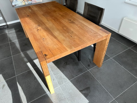 Image 1 of Massief eiken tafel