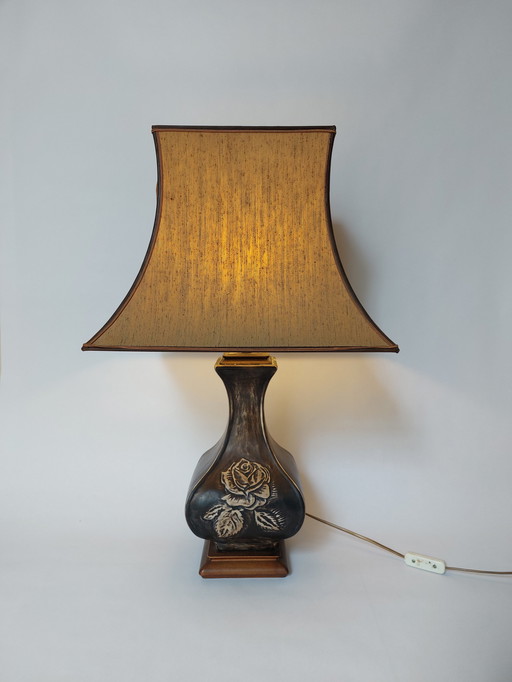 Vintage wooden table lamp