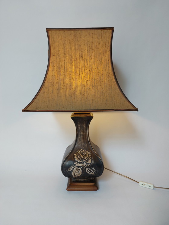 Image 1 of Vintage wooden table lamp