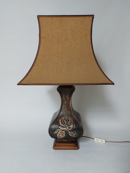 Vintage wooden table lamp