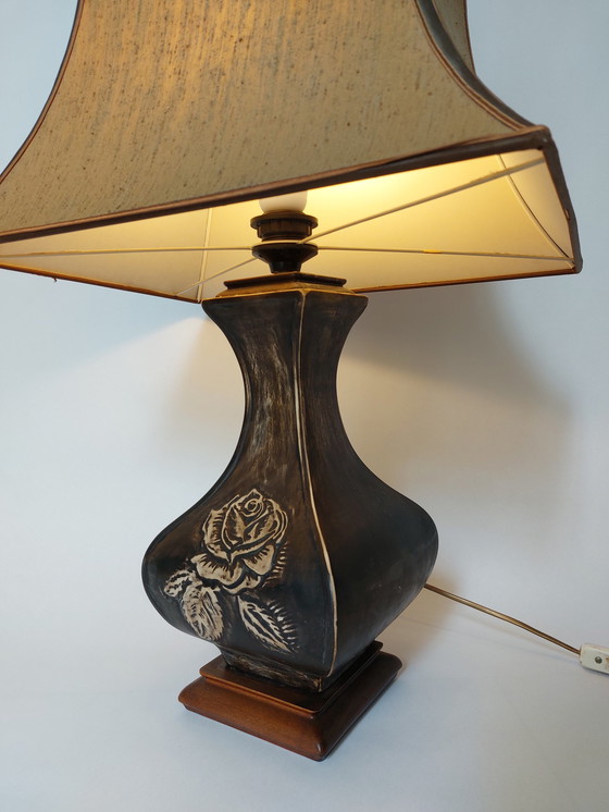 Image 1 of Vintage wooden table lamp