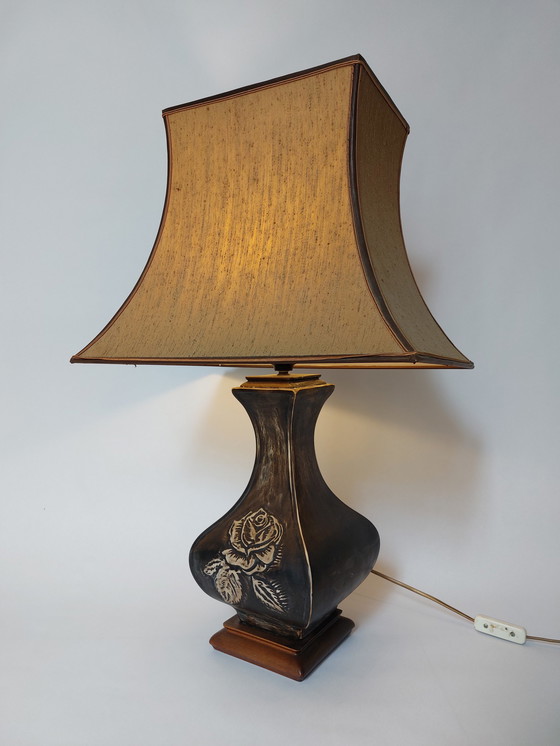 Image 1 of Vintage wooden table lamp