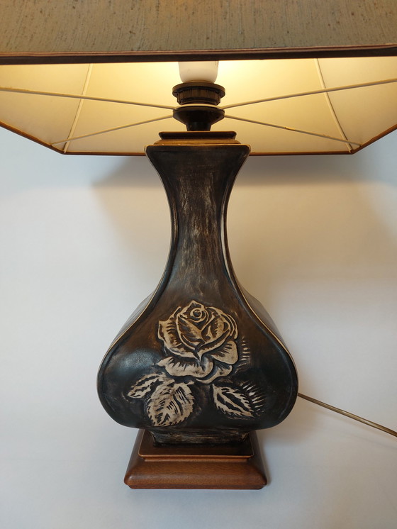 Image 1 of Vintage wooden table lamp