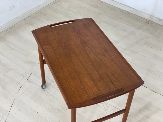 Image 1 of Deense teak serveerwagen salontafel tafel vintage
