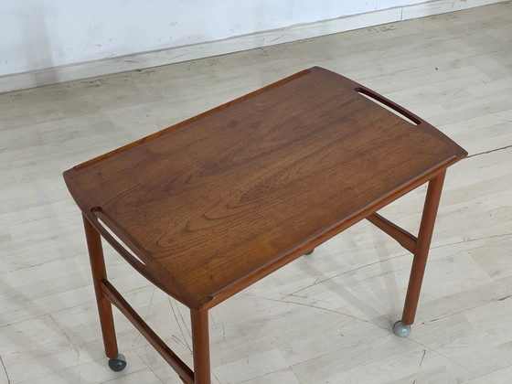Image 1 of Deense teak serveerwagen salontafel tafel vintage