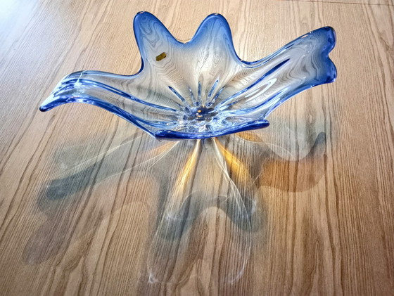 Image 1 of Blauw Murano Glas - 49 Cm - Mantelpiece - Centerpiece+ Sticker Scratchfree