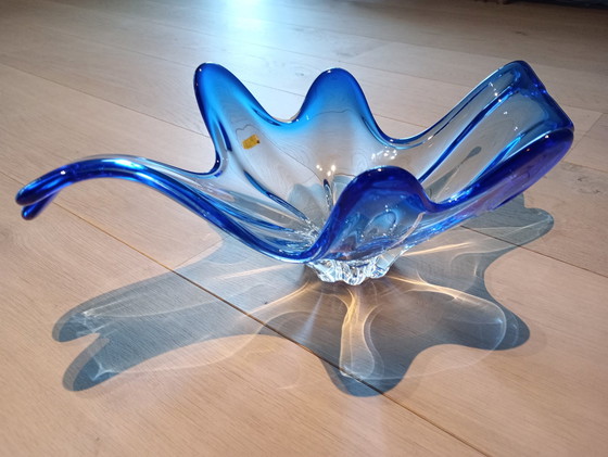 Image 1 of Blauw Murano Glas - 49 Cm - Mantelpiece - Centerpiece+ Sticker Scratchfree