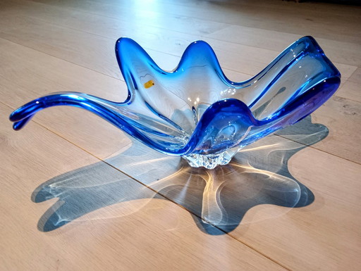 Blauw Murano Glas - 49 Cm - Mantelpiece - Centerpiece+ Sticker Scratchfree