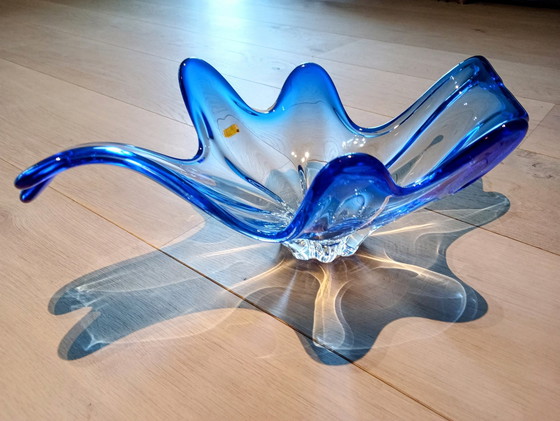 Image 1 of Blauw Murano Glas - 49 Cm - Mantelpiece - Centerpiece+ Sticker Scratchfree