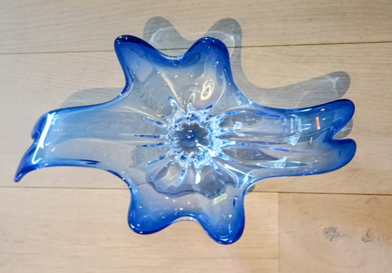 Image 1 of Blauw Murano Glas - 49 Cm - Mantelpiece - Centerpiece+ Sticker Scratchfree