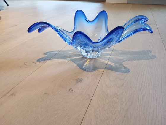 Image 1 of Blauw Murano Glas - 49 Cm - Mantelpiece - Centerpiece+ Sticker Scratchfree