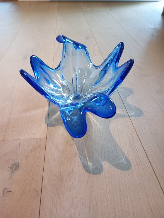 Image 1 of Blauw Murano Glas - 49 Cm - Mantelpiece - Centerpiece+ Sticker Scratchfree