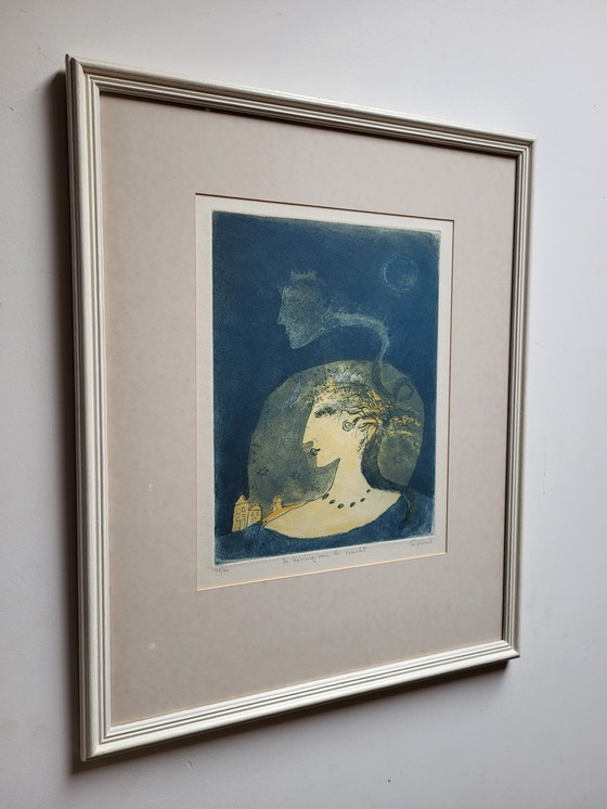 Image 1 of Katrien Caymax “De Koning van de Nacht” grafisch werk