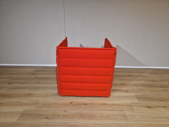 Image 1 of Vitra Alcove Plume Fauteuil Rood Oranje Stof Design Bouroullec