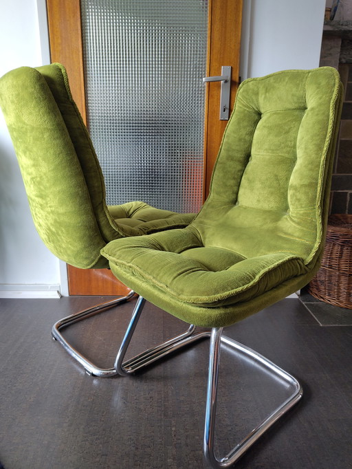 4x Vintage stoelen