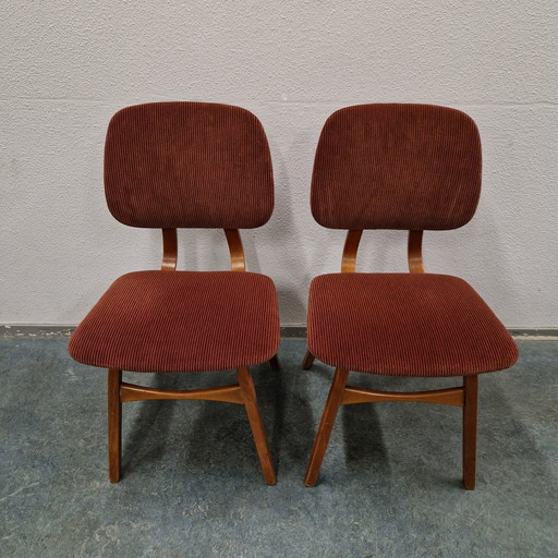 60's Set Van 2 Vintage Stoelen Eetkamerstoelen