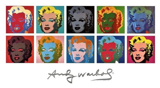 Image 1 of Andy Warhol ---Ten Marilyns   --Met Certificaat!!!