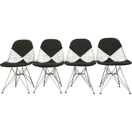 Set van 4 mid-century Dkr Bikini stoelen van Charles Eames voor Herman Miller, jaren 1960