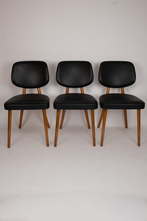 Set Van 3 Vintage Eetkamerstoelen - Jaren 60