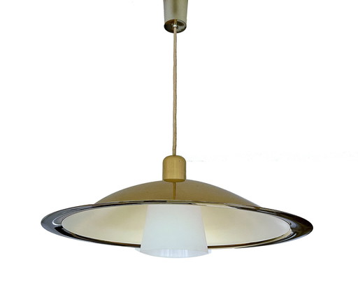 Grote Vintage Semi Messing Hanglamp