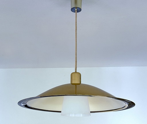 Grote Vintage Semi Messing Hanglamp