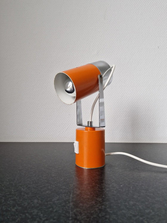 Image 1 of Vintage Tafellamp Met Chroom Kantelbaar Design