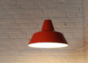 Louis Poulsen donker oranje emaille hanglamp
