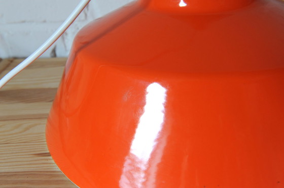 Image 1 of Louis Poulsen donker oranje emaille hanglamp