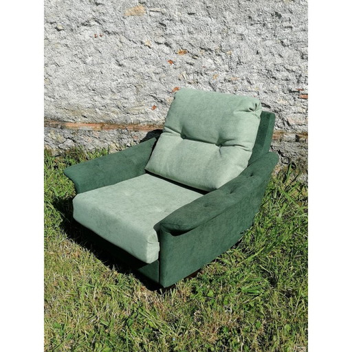 Grote vintage groene fauteuil Relax