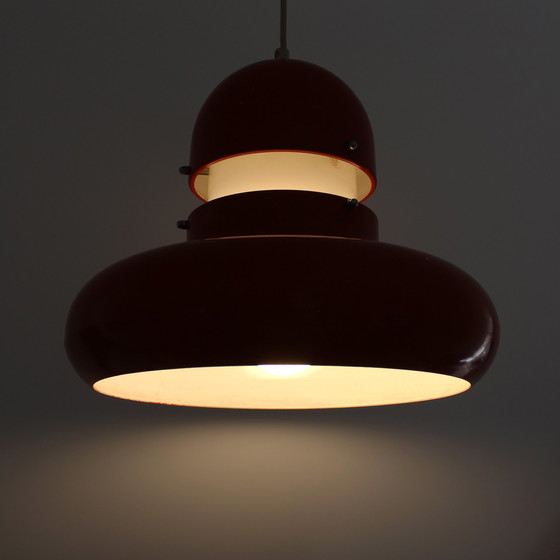 Image 1 of Vintage 70s oranje UFO lamp