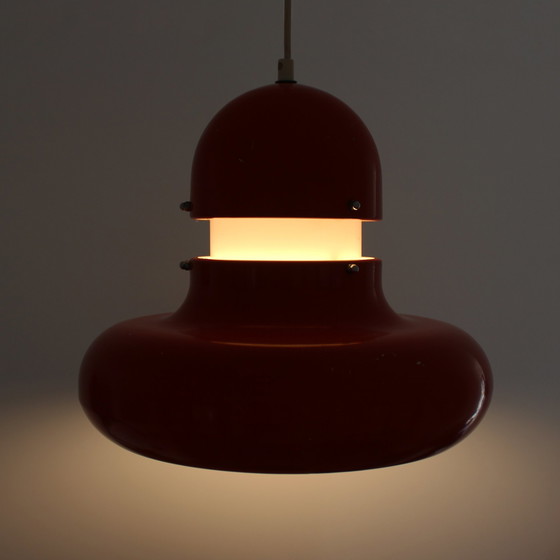 Image 1 of Vintage 70s oranje UFO lamp