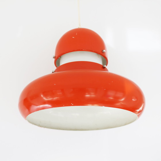 Image 1 of Vintage 70s oranje UFO lamp