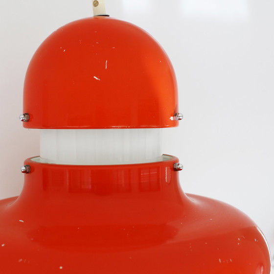 Image 1 of Vintage 70s oranje UFO lamp