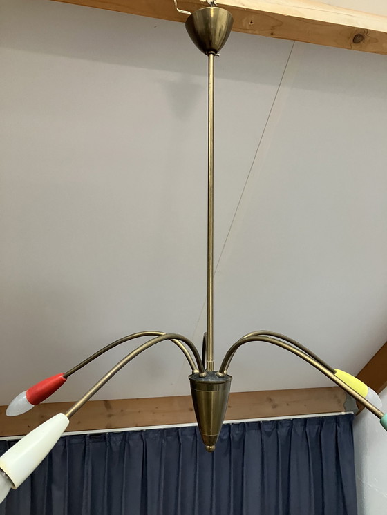 Image 1 of Vintage Spider Sputnik Jaren 50/60 Hanglamp 5 Armen