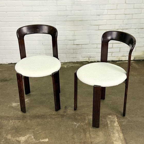 Image 1 of Set Van Twee Bruno Rey Stoelen In Donkerbruin Met Wit