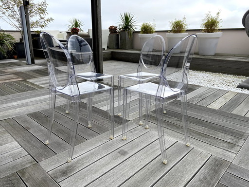 4x Kartell Victoria Ghost Chairs