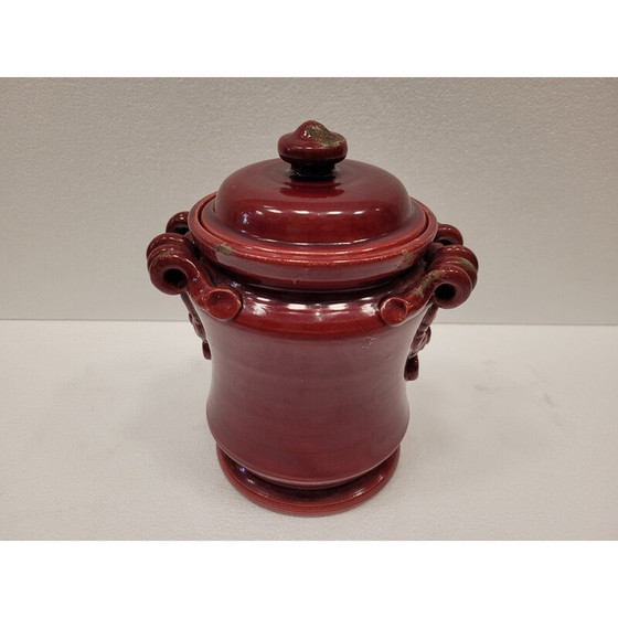 Image 1 of Vintage stierenbloed aardewerken pot